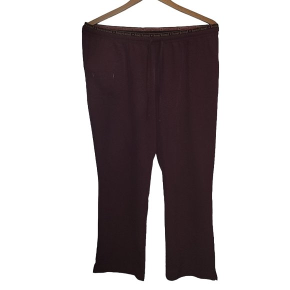 Heartsoul Heart Breaker Drawstring Eggplant Plus Size Scrub Pant - Picture 3 of 9